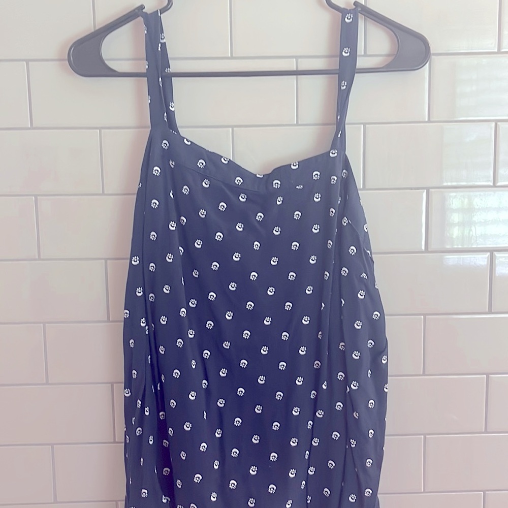Old Navy printed tank top. Navy. Size L. Never worn.